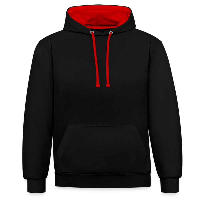 Bin am Schrauben Premium Hoodie - Schwarz/Rot