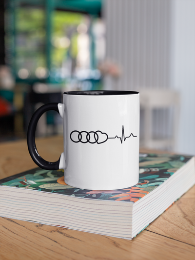 Audi Love Heart Beat Premium Tasse